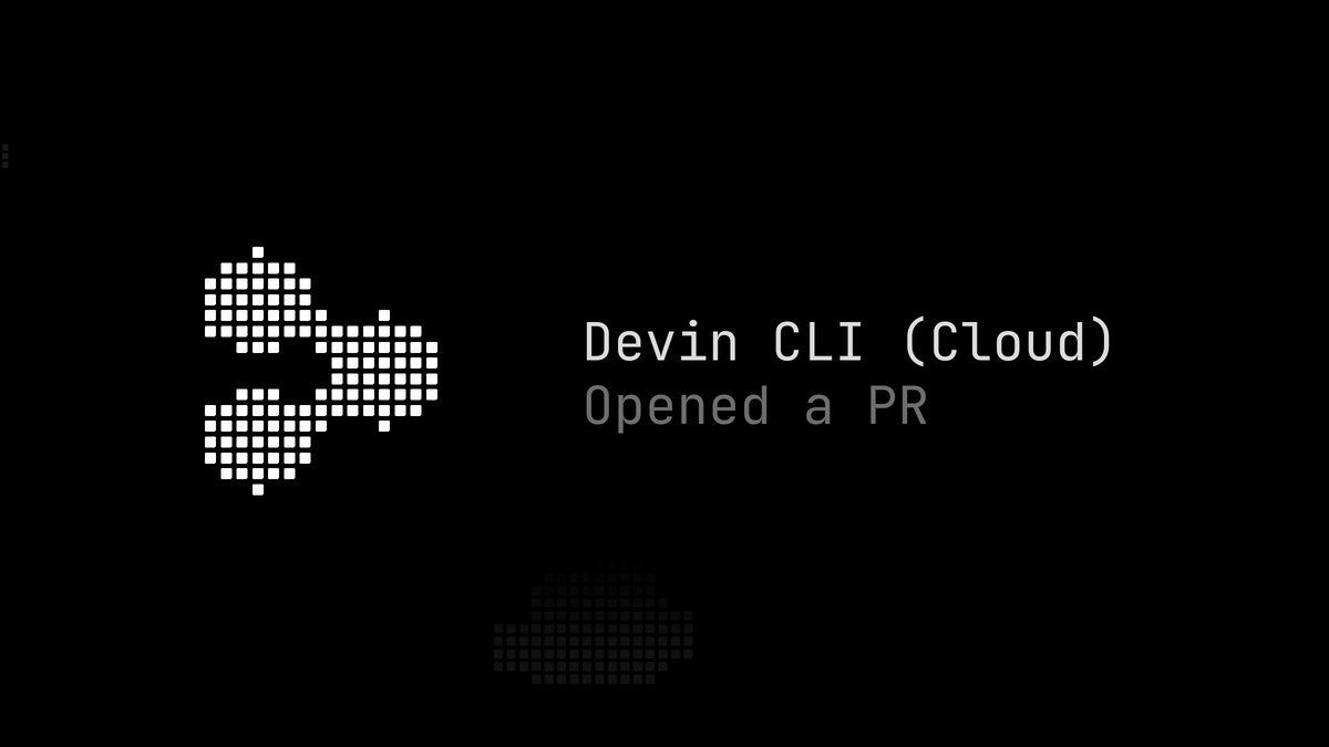 A Devin Cloud session running inside the terminal